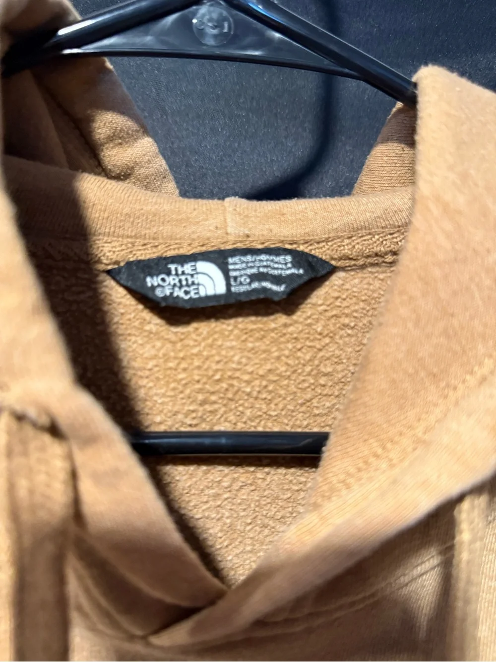 The North Face Men’s Khaki/Tan Pullover Hoodie small stain